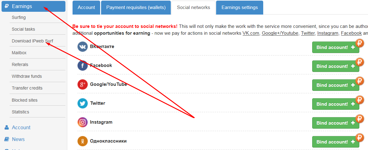 How to earn money in IPweb service