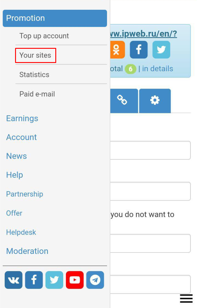 Mobile earnings IPweb Surf Android